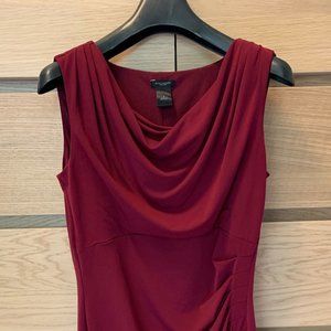 Ann Taylor Red Draped Sheath Dress